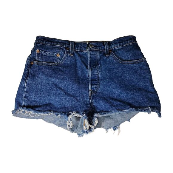 Levi's Pants - Levi Shorts Jean Womens Size 29 Blue Y2k Preppy Booty Cut Beach 501 Y2k Grunge